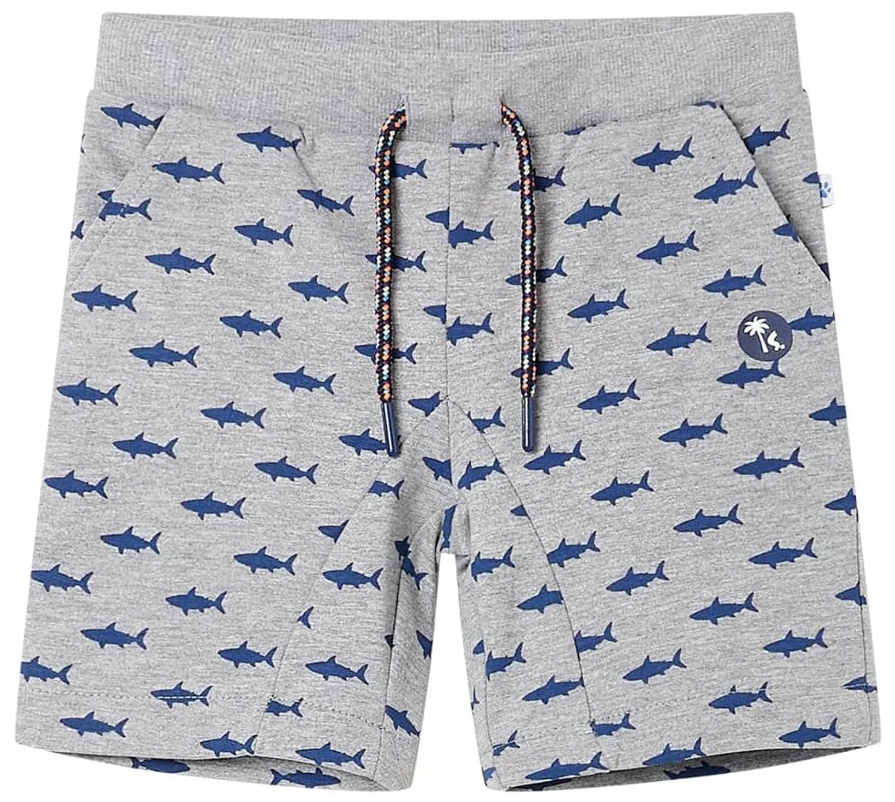 Calções de criança com cordão cinza-claro mesclado 128