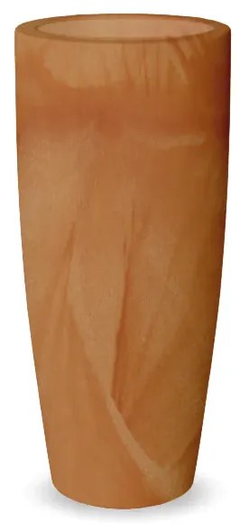 Vaso de flores colorido Polietileno CASA, JARDIM, RESTAURANTE, BAR BAMBOO 90 (ø40 x 90cm) - Terracota