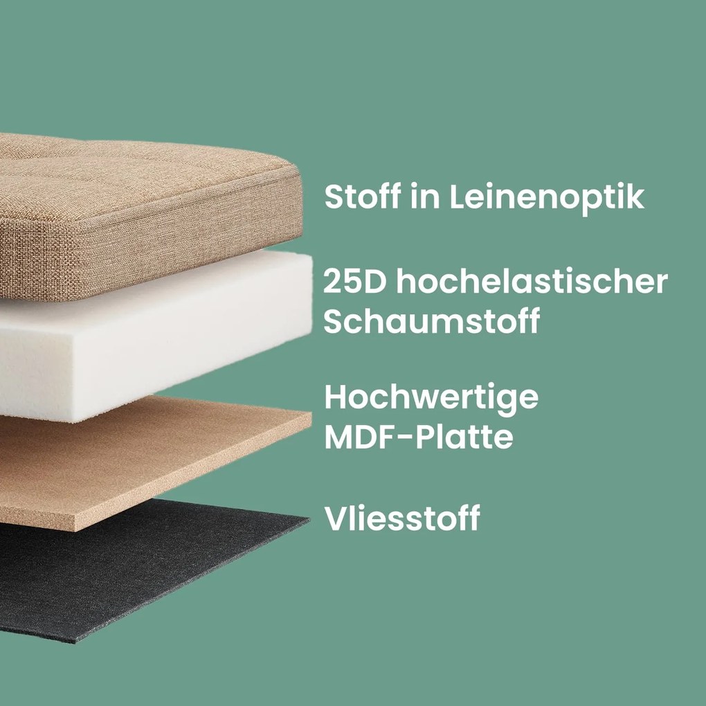 Banco com espaço de arrumação 38 x 110 x 38 cm castanho camelo