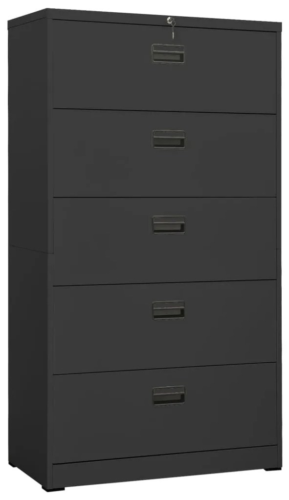 vidaXL Arquivador 90x46x164 cm aço antracite