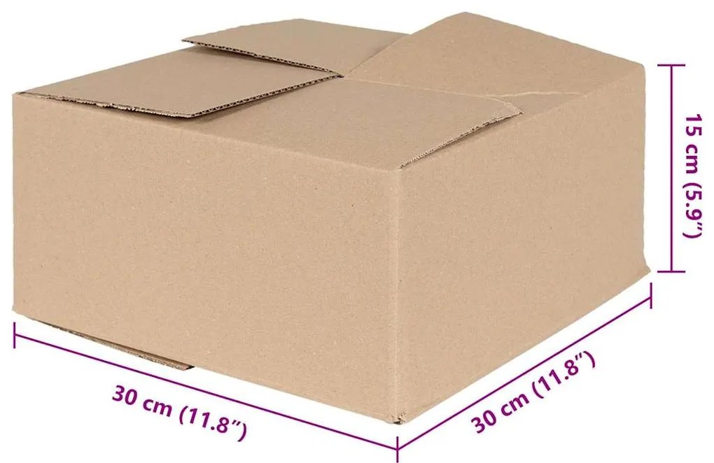 Caixa Dobrável 50 pcs 30x30x15 cm Papelão