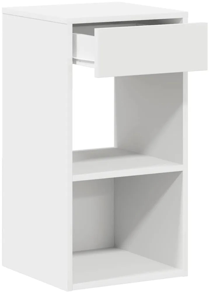 Mesa de cabeceira com gaveta 35x34x66,5 cm branco