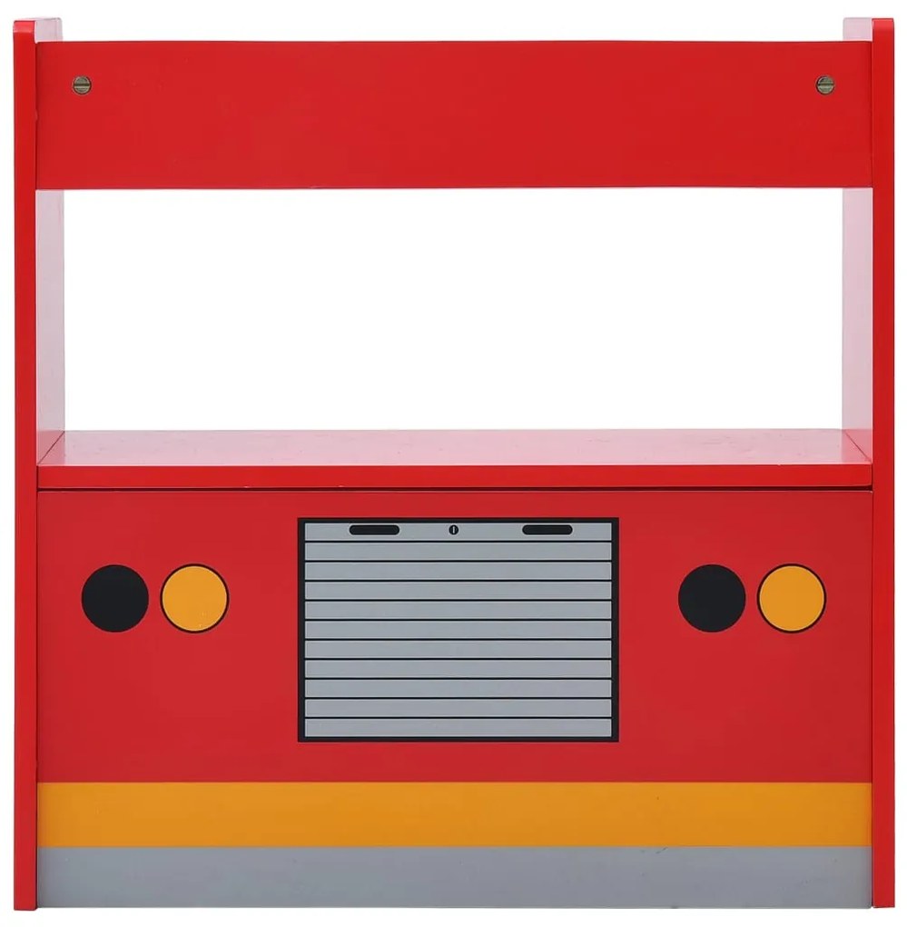 Conjunto mesa e cadeira criança 3 pcs camião bombeiros madeira