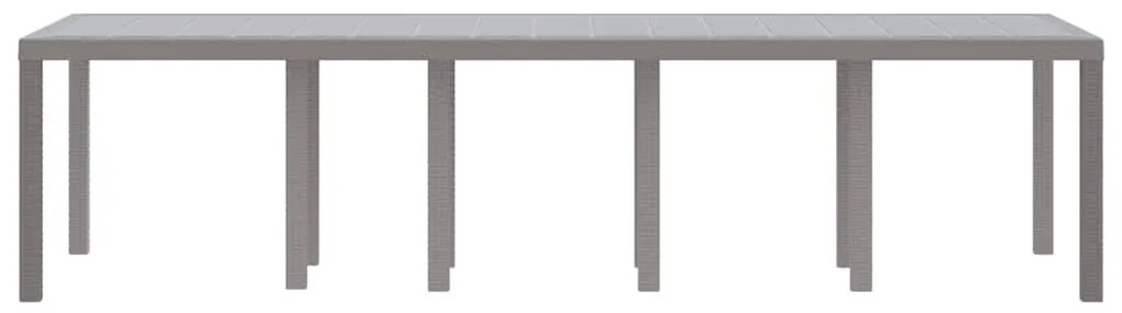 Mesa de Jardim Cinzento-Claro 300x100x73 cm Poli Rattan