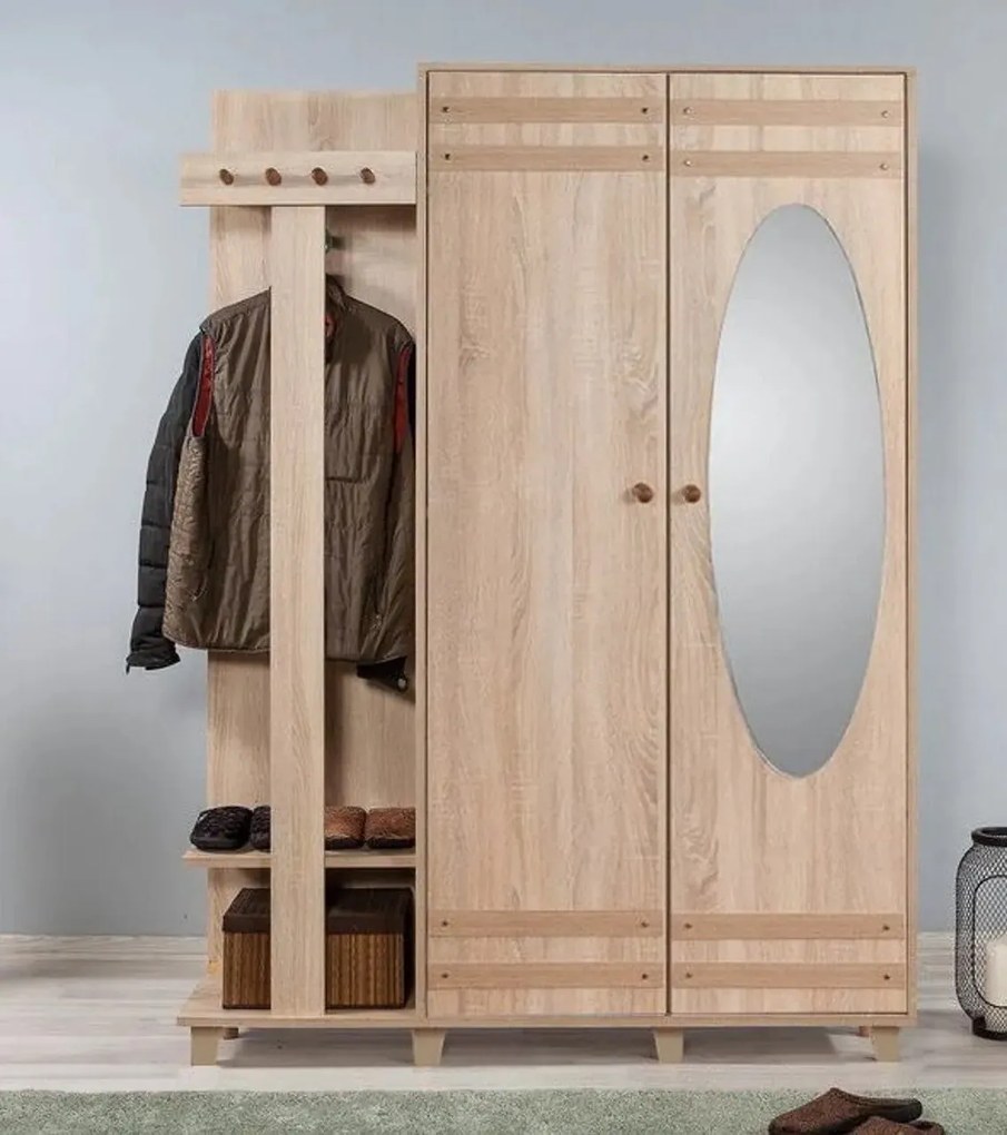 Hall Stand Garmanto – Carvalho Sonoma – 135x192x36 cm