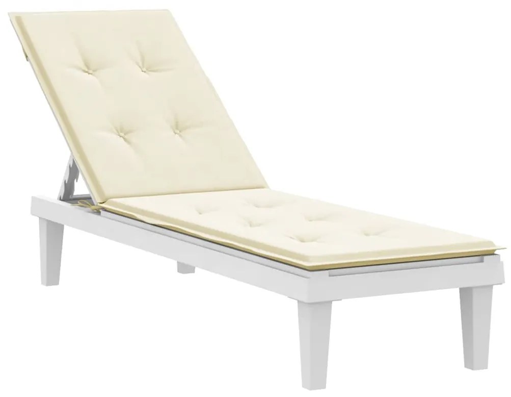 Almofadão para cadeira de terraço (75+105)x50x4 cm cor creme
