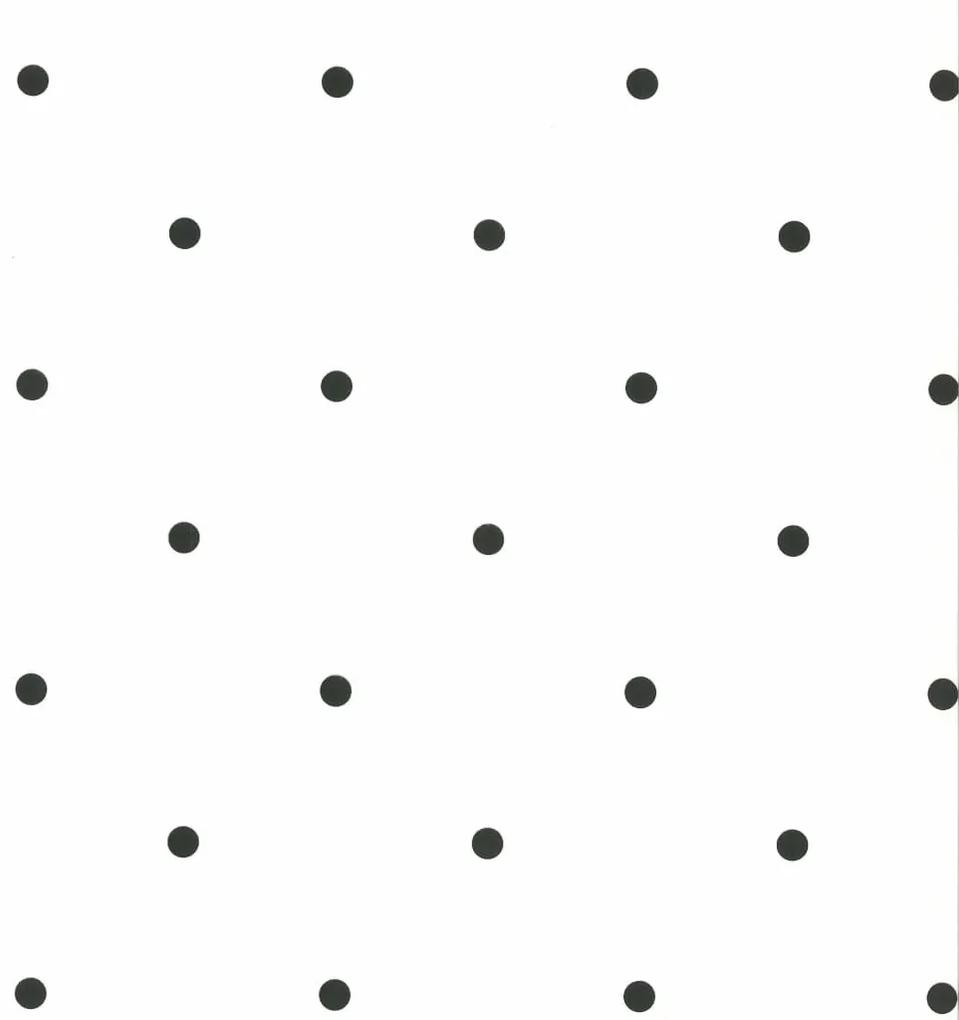 Fabulous World Papel de parede Dots branco e preto 67105-3