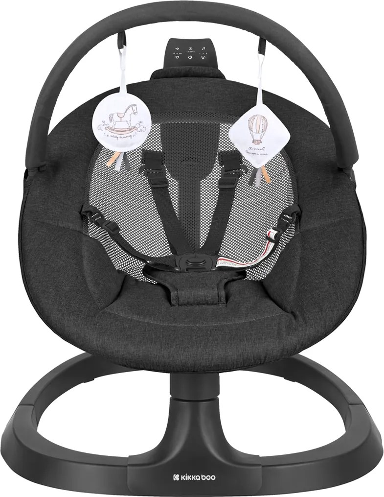 Cadeira Balanço elétrica para bebés Zazu Preta