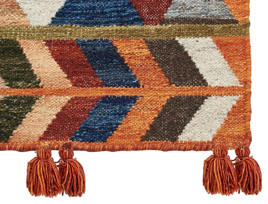 Tapete Kilim em lã multicolor 160 x 230 cm KAGHSI Beliani