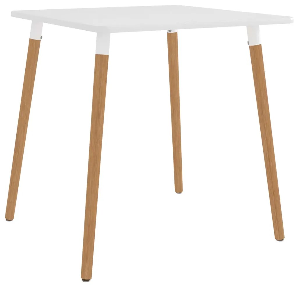 vidaXL Mesa de jantar 80x80x75 cm metal branco