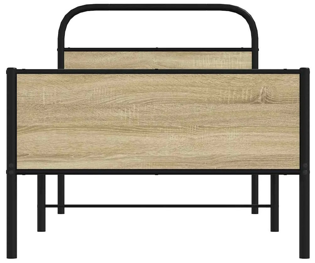 Estrutura cama s/ colchão derivados de madeira carvalho sonoma