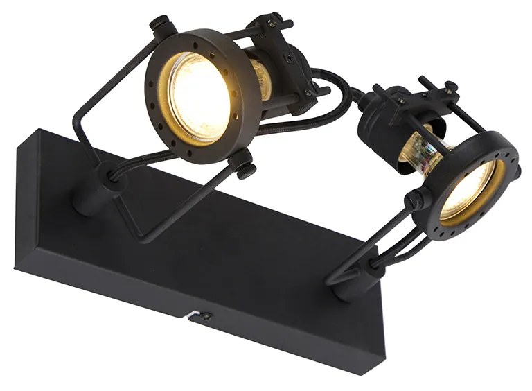 LED Foco inteligente preto c/ 2 GU10 Wifi - Suplux Industrial