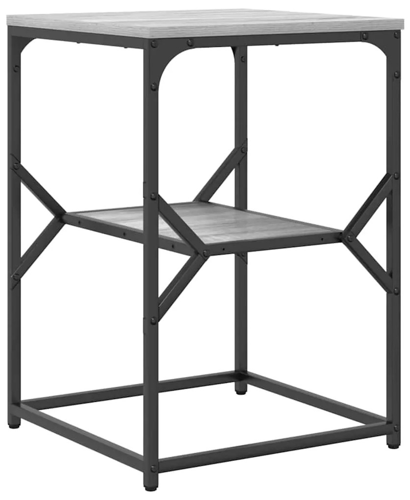 Mesa Lateral Cinza Sonoma 41x40x60 cm Madeira de Engenharia