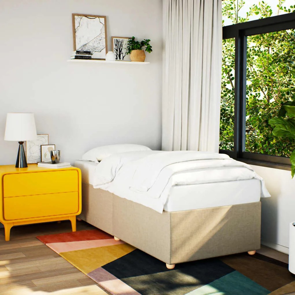 vidaXL Estrutura de cama sem colchão 80x200 cm creme