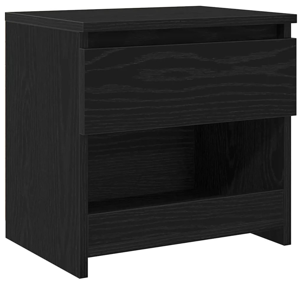 Cabeceira de Cama vidaXL Preta em Carvalho 40x30x39 cm Madeira Engenhe