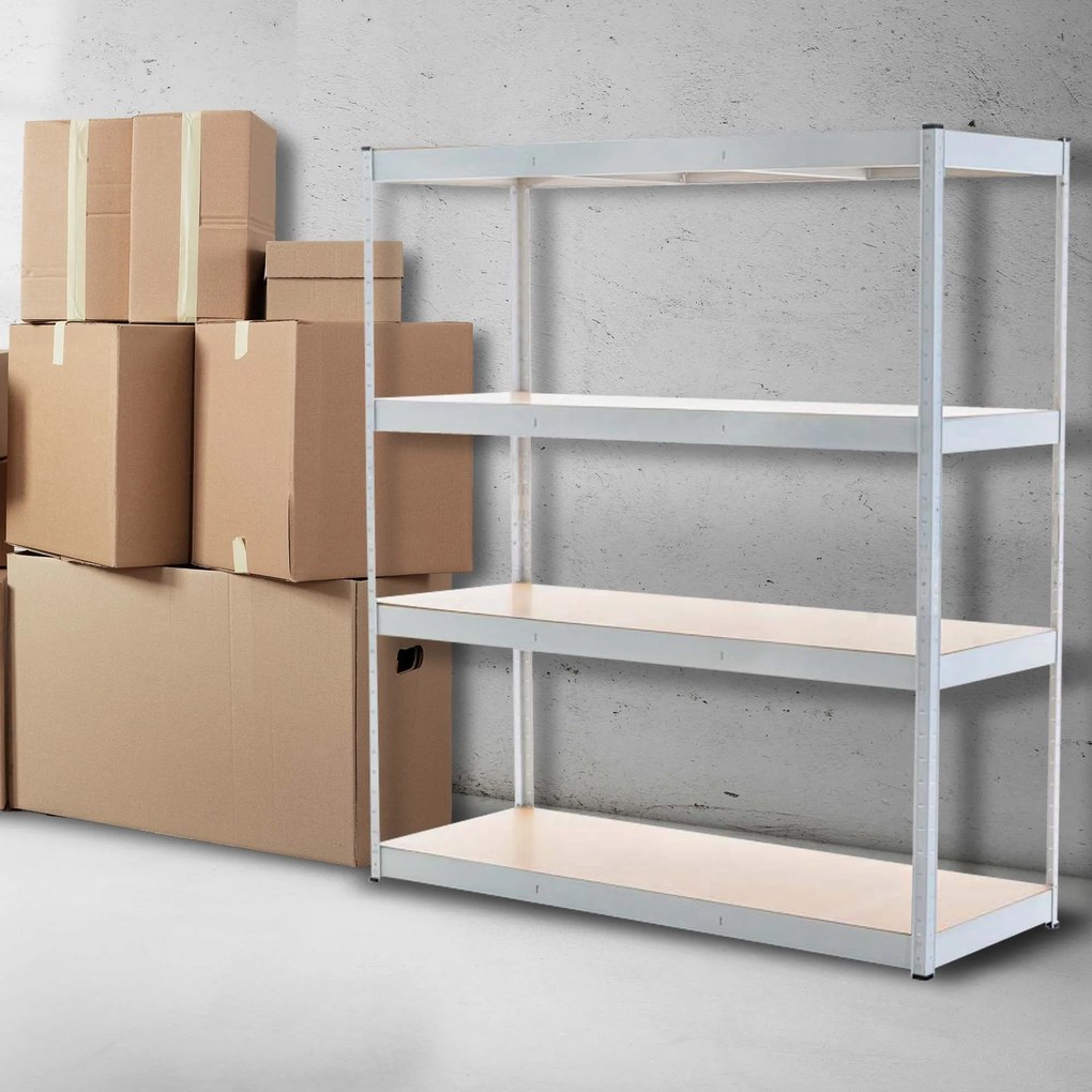 Estante de armazenamento 160 x 60 x 180 cm Branco