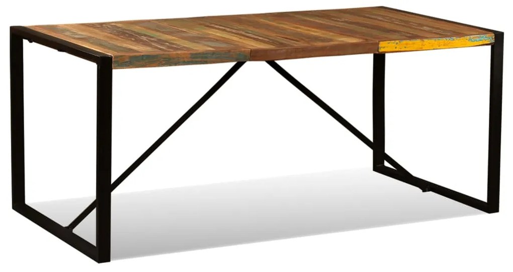 Mesa de jantar madeira reciclada maciça 180 cm