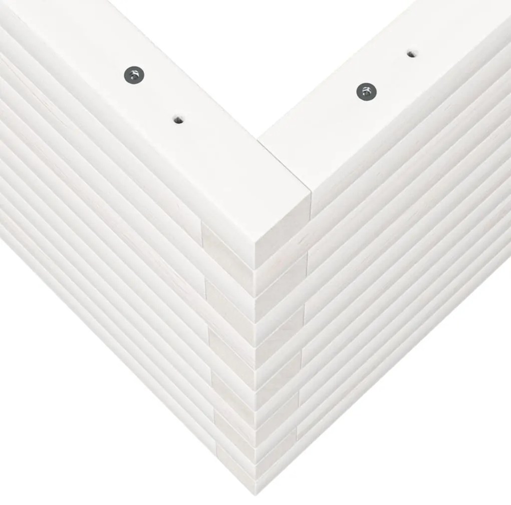 Vaso/floreira de jardim 70x40x45,5 cm pinho maciço branco