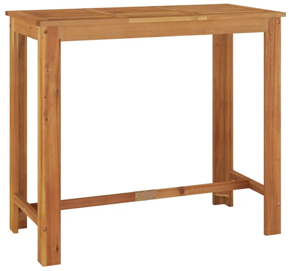 7 pcs conjunto de bar p/ jardim acácia maciça/vime PE castanho