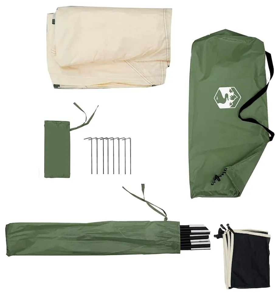 Corta-vento de campismo 508x130 cm impermeável verde