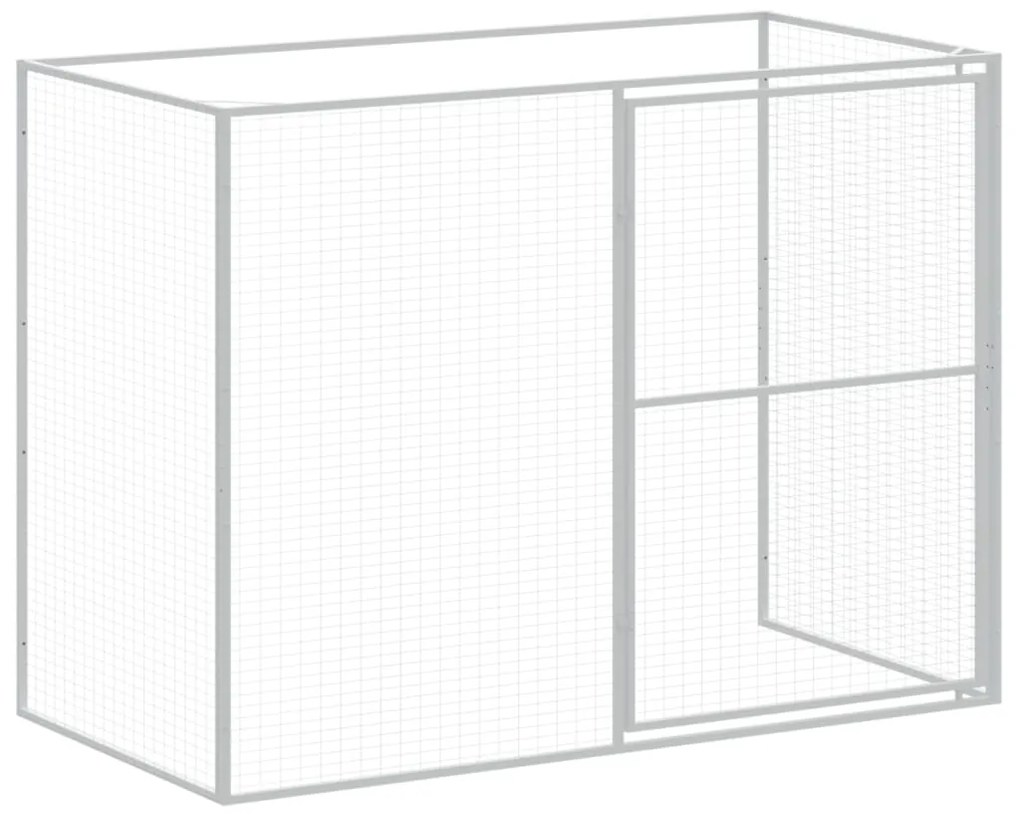 Casota p/ cães c/ parque 214x661x181 cm aço galvaniz. antracite