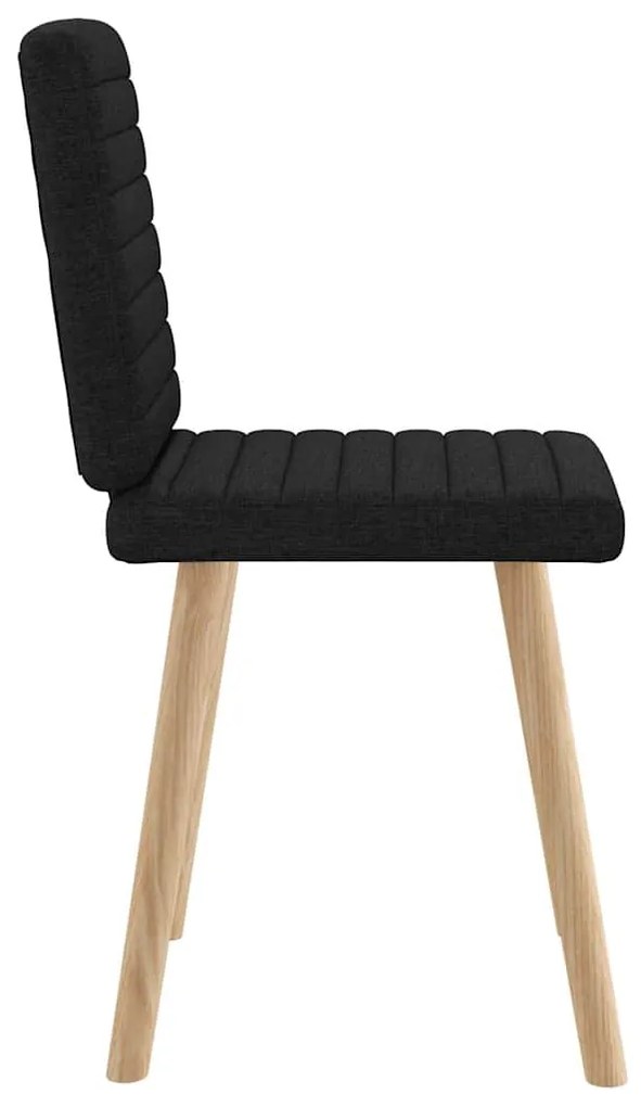 Cadeiras de jantar 2 pcs tecido preto