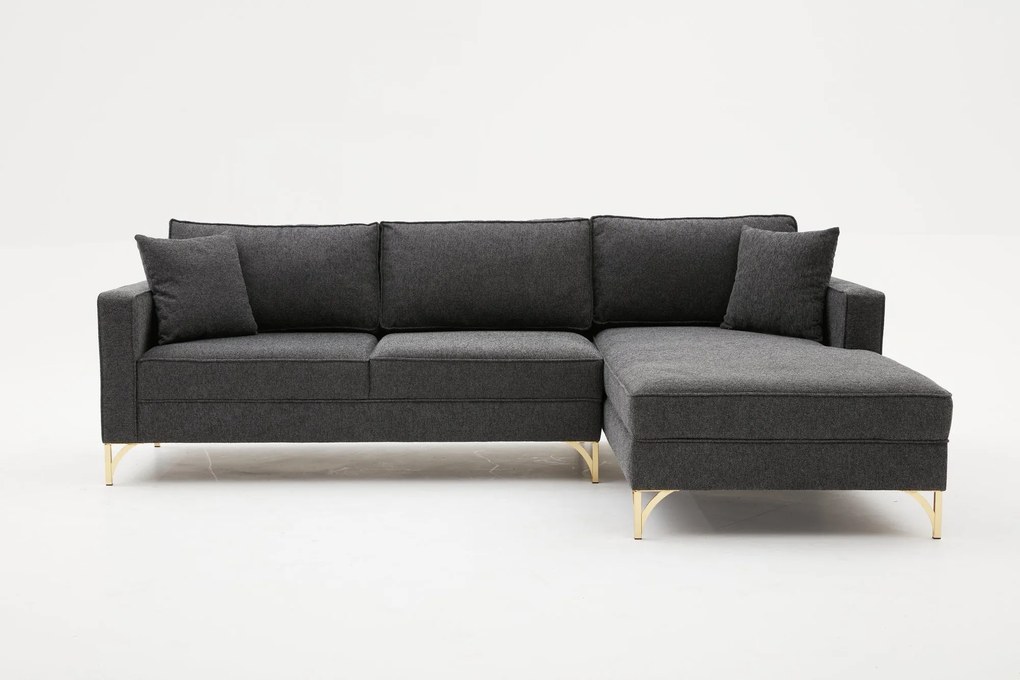 Sofá de Canto Berlin – Antracite – 258x83x181 cm