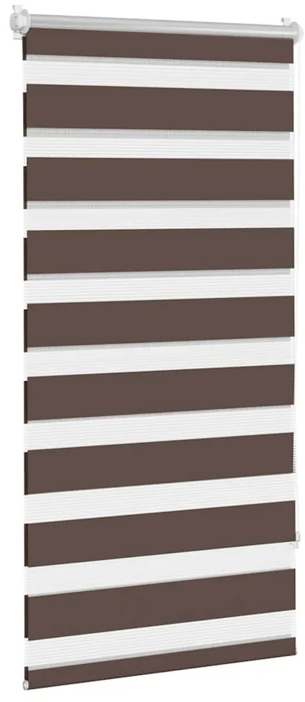 Estore de rolo 80 x 150 cm, linhas de zebra / Café