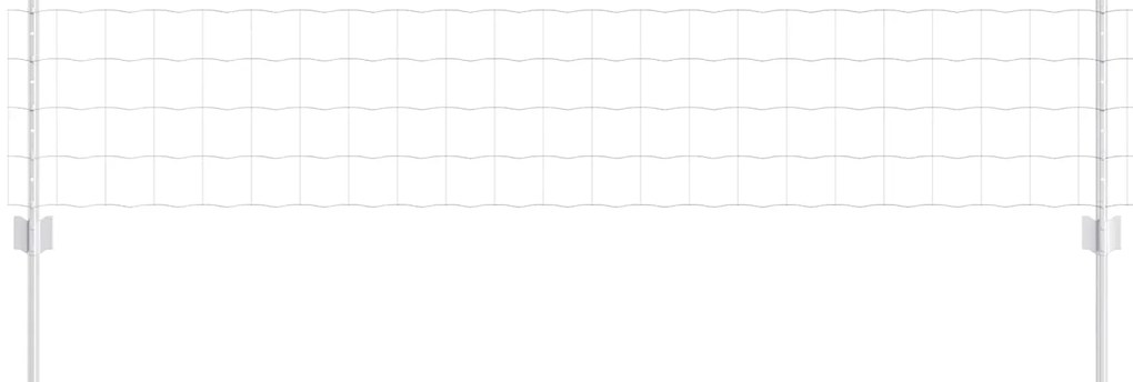 vidaXL Cerca e Poste Prateado 0,4 x 25 m Aço