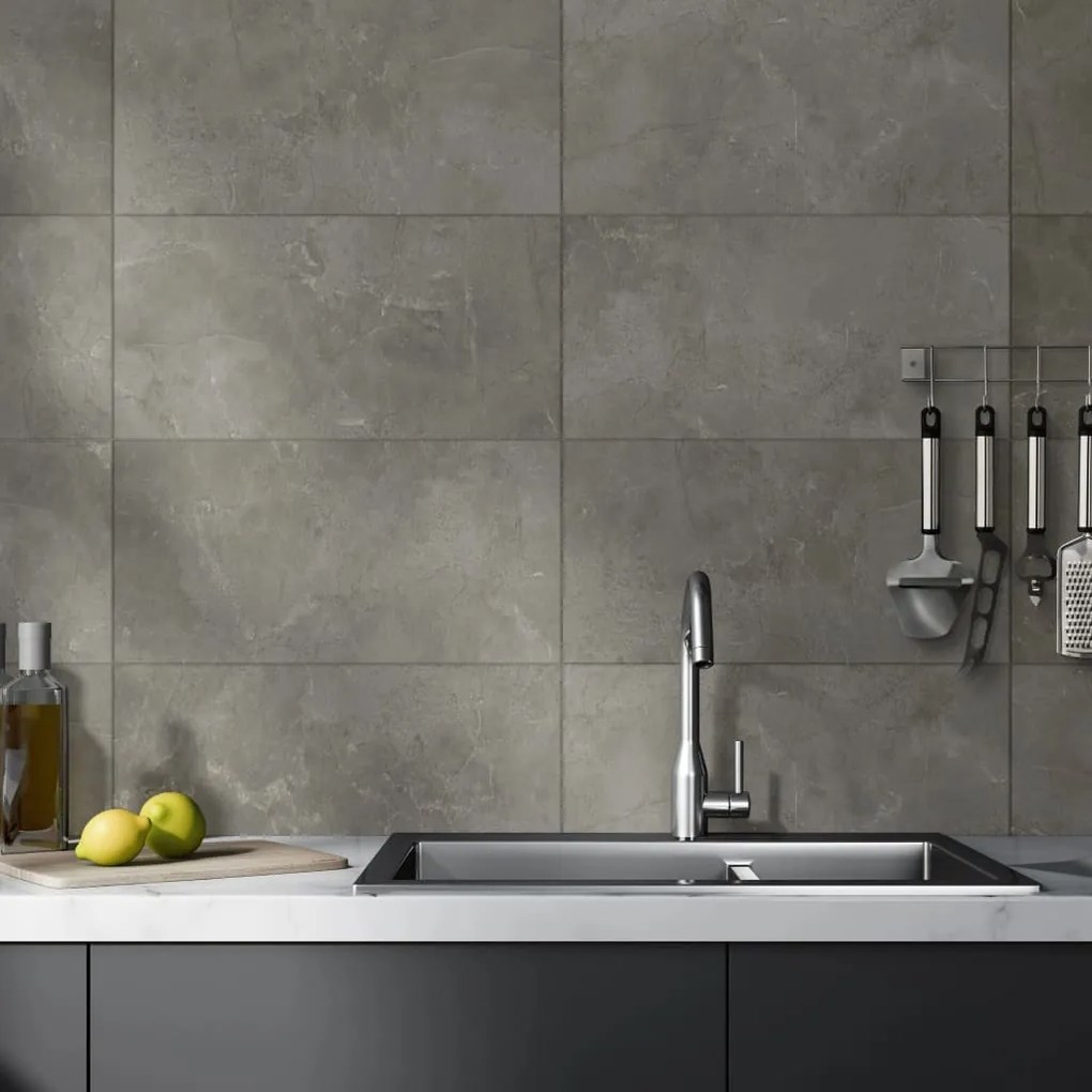 434298 Grosfillex Ladrilho de parede Gx Wall+ 11 pcs 30x60 cm mármore cinza