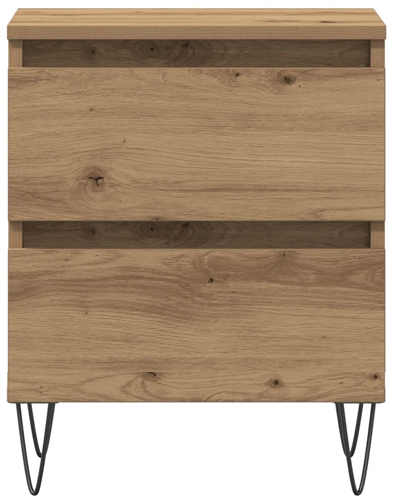 Cabeceira de Cama vidaXL Carvalho Artisan 40x35x50 cm Madeira de Engen