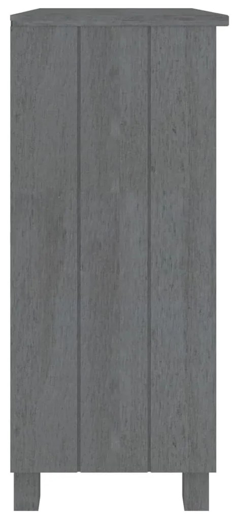 Aparador HAMAR 85x35x80 cm pinho maciço cinza-escuro