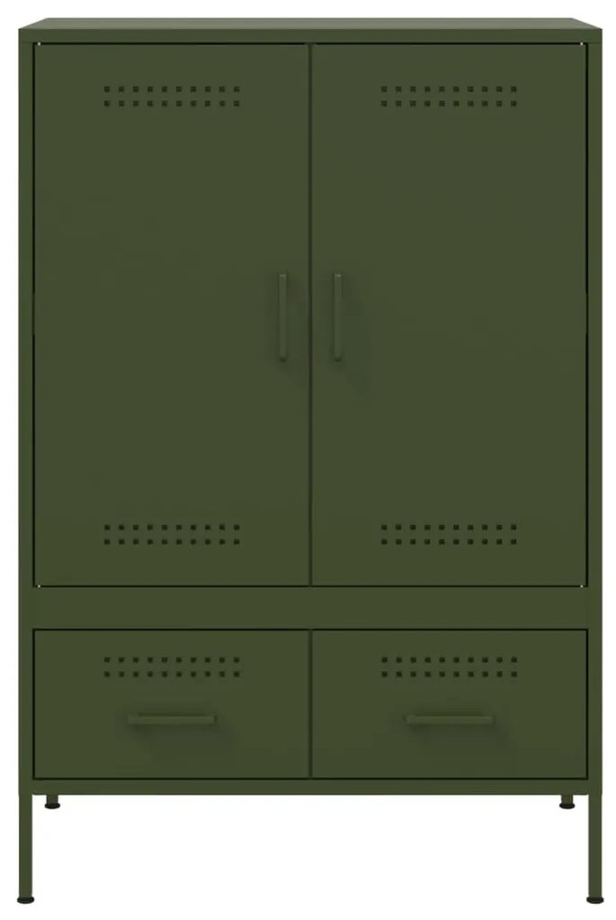 Móvel alto 68x39x101,5 cm aço verde azeitona