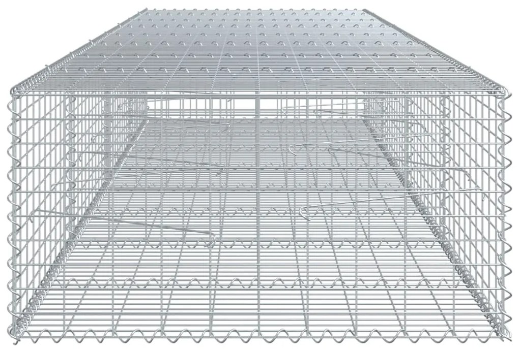 Cesto gabião com cobertura 400x100x50 cm ferro galvanizado
