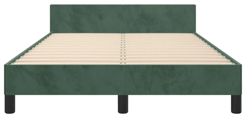 Estrutura de cama com colchão verde escuro 120x190 cm Veludo