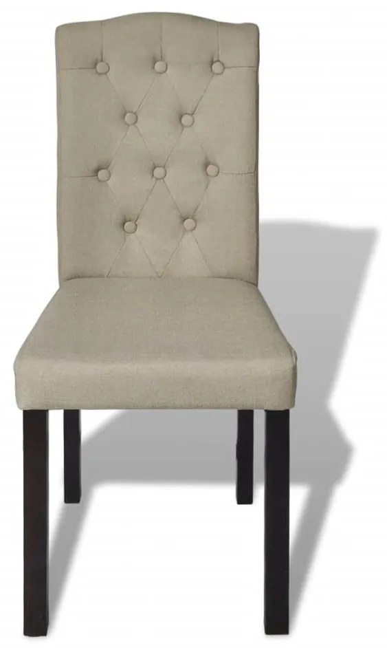 Cadeiras de jantar 2 pcs tecido cor camel