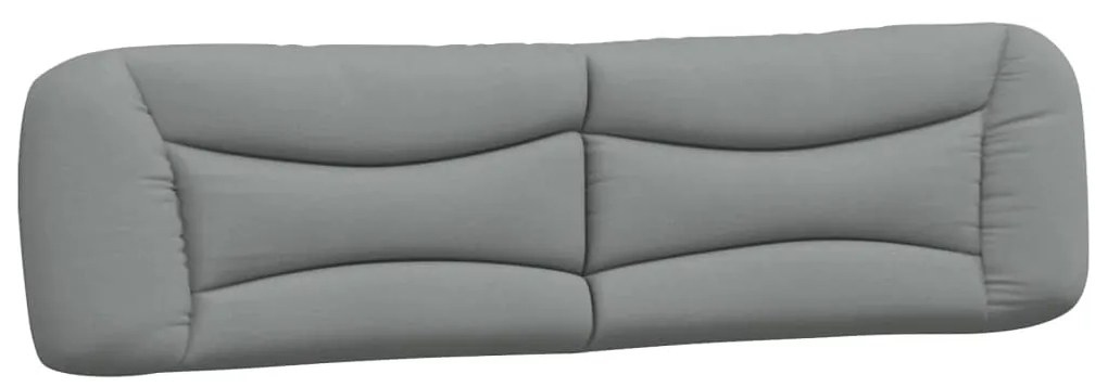 Cama com colchão 200x200 cm tecido cinzento-claro