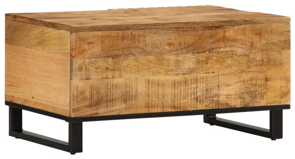 Mesa de centro 80x51x40 cm madeira de mangueira áspera maciça