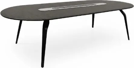 Mesa de Reuniões Formiq Riva 2800x1200x750 mm com Passa-Fios Central