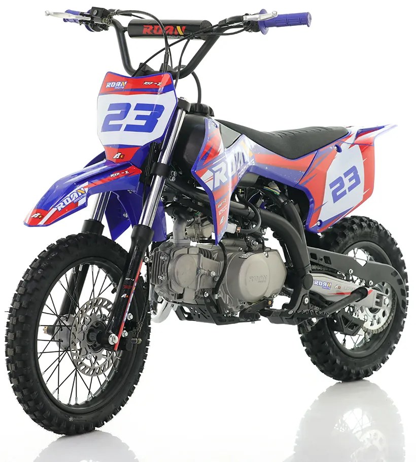 MOTO Crianças CROSS Gasolina 125CC RXF-Z ROAN Junior Manual Azul