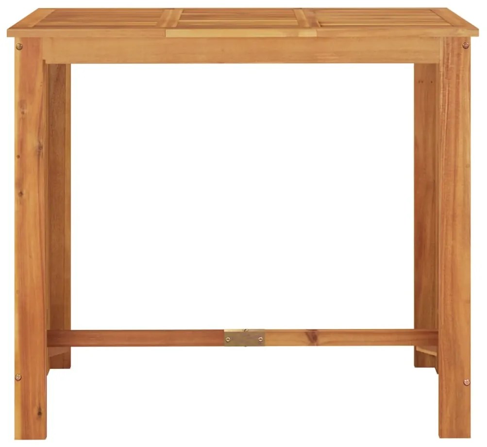 7 pcs conjunto de bar p/ jardim acácia maciça/vime PE castanho