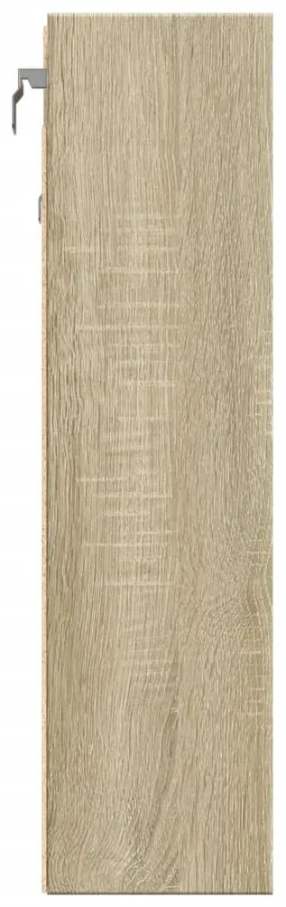 Armário vitrine 100x15x58 cm derivados madeira carvalho sonoma