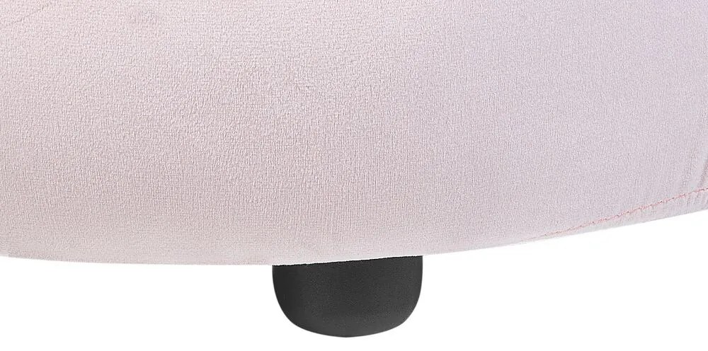 Poltrona para crianças com forma de coroa em veludo rosa VEGA Beliani