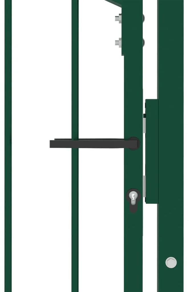 Portão para cerca com espetos 100x200 cm aço verde