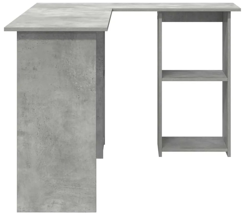 Secretário de Computador Cinza-Concreto Cinza concreto
