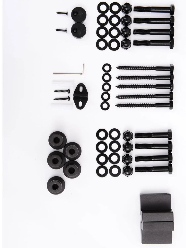 Kit de Instalação de Calha para Porta de Correr sem Obra - Cor Castanh