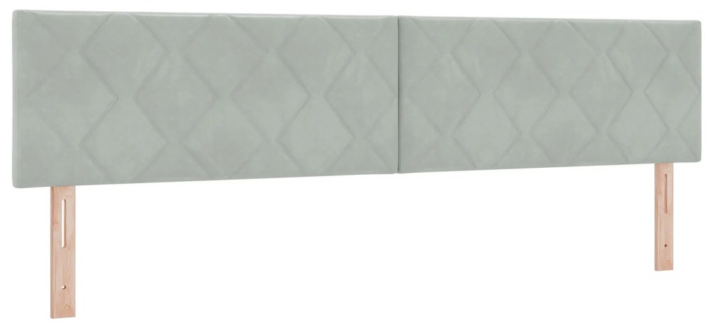 Cama Box Spring com Colchão vidaXL Cinza Claro 200x200 cm Veludo
