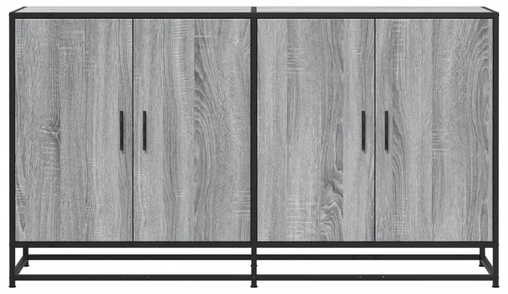 Aparador 134x35x76 cm derivados de madeira cinzento sonoma