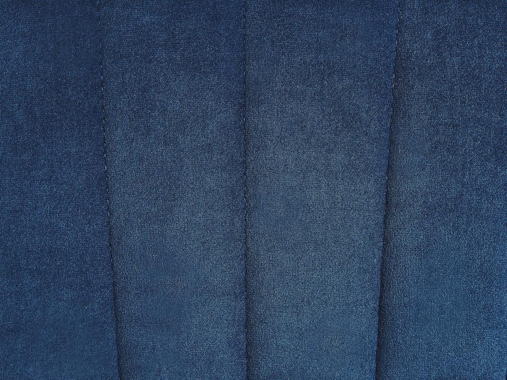Cadeira de baloiço em veludo azul marinho LIARUM Beliani