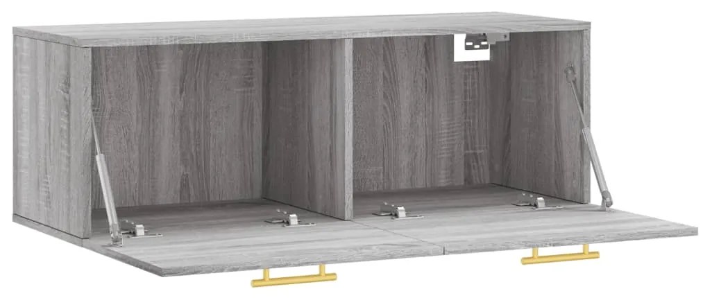 Armário parede 100x36,5x35 cm derivados de madeira cinza sonoma